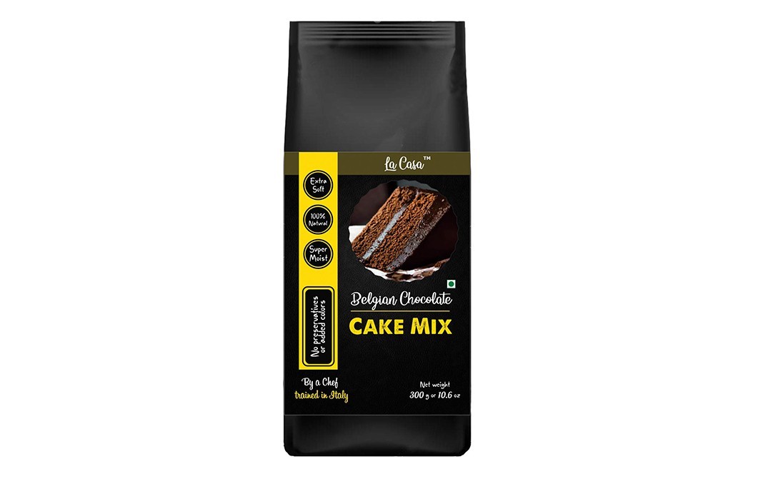 La Casa Belgian Chocolate Cake Mix    Pack  300 grams